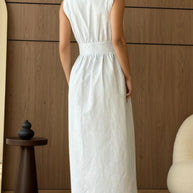 Striped V-Neck Sleeveless Midi Dress-Dresses-Trendsi-[option4]-[option5]-[option6]-[option7]-[option8]-Shop-Boutique-Clothing-for-Women-Online