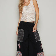 POL Drawstring Star Patch Contrast Wide Leg Pants-Pants-Trendsi-[option4]-[option5]-[option6]-[option7]-[option8]-Shop-Boutique-Clothing-for-Women-Online