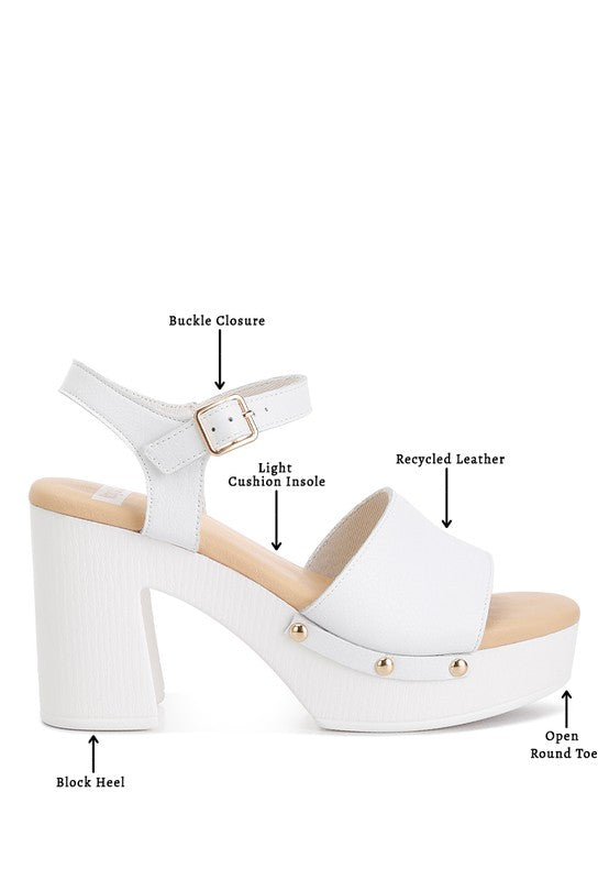 Sawor Recycled Leather High Block Sandals-Rag Company-[option4]-[option5]-[option6]-[option7]-[option8]-Shop-Boutique-Clothing-for-Women-Online