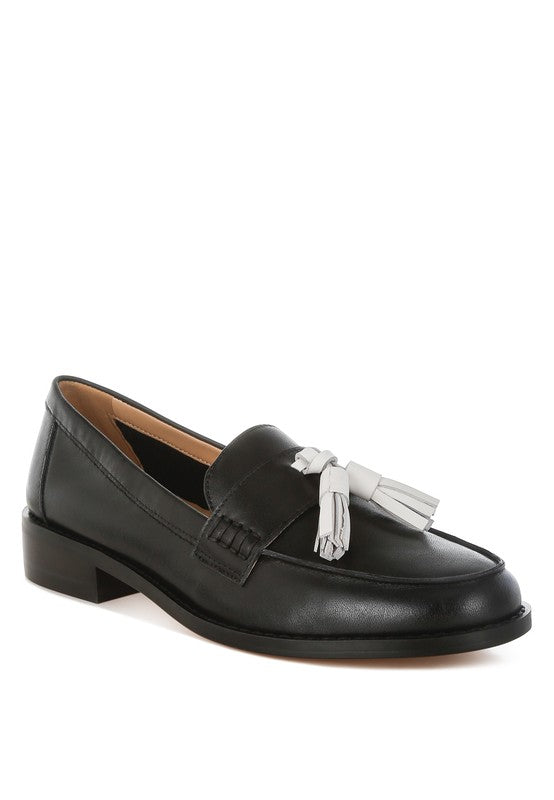 Yelena Real Leather Tassel Loafers-Rag Company-Black-US-5 / UK-3 / EU-36-[option4]-[option5]-[option6]-[option7]-[option8]-Shop-Boutique-Clothing-for-Women-Online