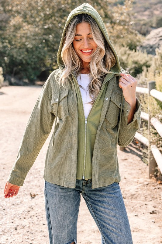 Textured Knit Pocketed Drawstring Hooded Jacket-JUNIPER BLVD-[option4]-[option5]-[option6]-[option7]-[option8]-Shop-Boutique-Clothing-for-Women-Online