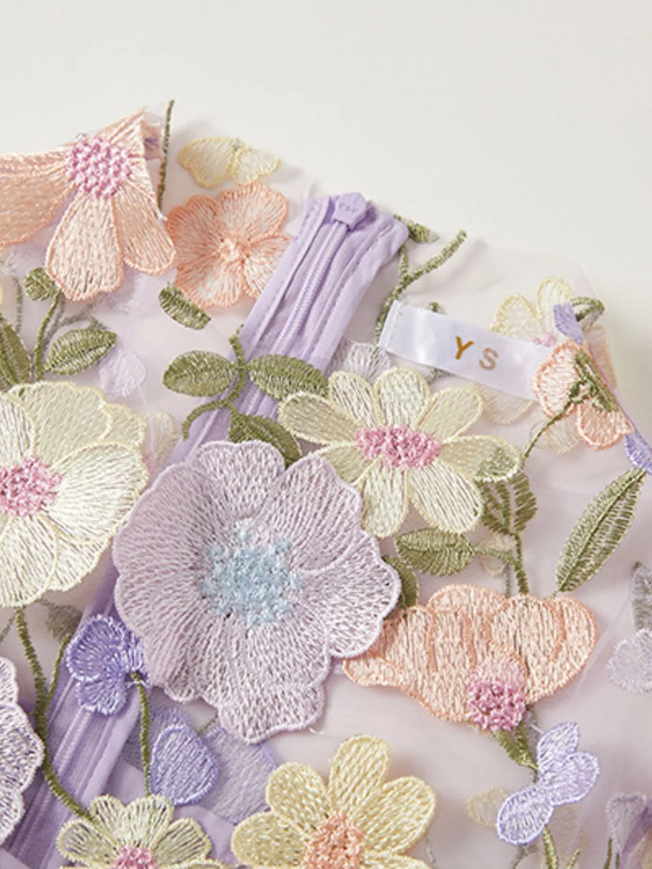 Floral Embroidered Mesh Overlay Maxi Dress-Dresses-Trendsi-[option4]-[option5]-[option6]-[option7]-[option8]-Shop-Boutique-Clothing-for-Women-Online