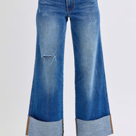Judy Blue Distressed High Waist Wide Leg Jeans-Trendsi-Medium-0(24)-[option4]-[option5]-[option6]-[option7]-[option8]-Shop-Boutique-Clothing-for-Women-Online