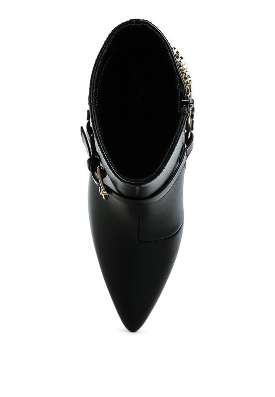 Nicene Harness Detail Stiletto Boots-Rag Company-[option4]-[option5]-[option6]-[option7]-[option8]-Shop-Boutique-Clothing-for-Women-Online