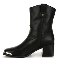 Iliad Genuine Leather Metallic Accent Ankle Boots-Rag Company-[option4]-[option5]-[option6]-[option7]-[option8]-Shop-Boutique-Clothing-for-Women-Online