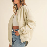 MABLE Back Ruched Utiltiy Bomber Jacket-Jackets-Trendsi-[option4]-[option5]-[option6]-[option7]-[option8]-Shop-Boutique-Clothing-for-Women-Online
