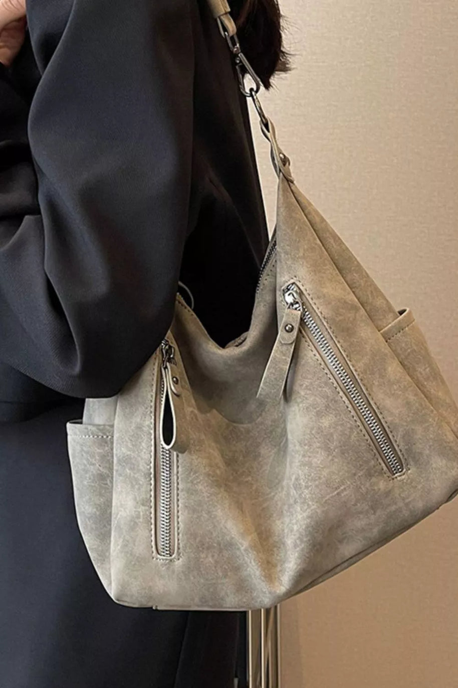 Zipper Details Adjustable Strap Crossbody Bag-Bag-Trendsi-[option4]-[option5]-[option6]-[option7]-[option8]-Shop-Boutique-Clothing-for-Women-Online