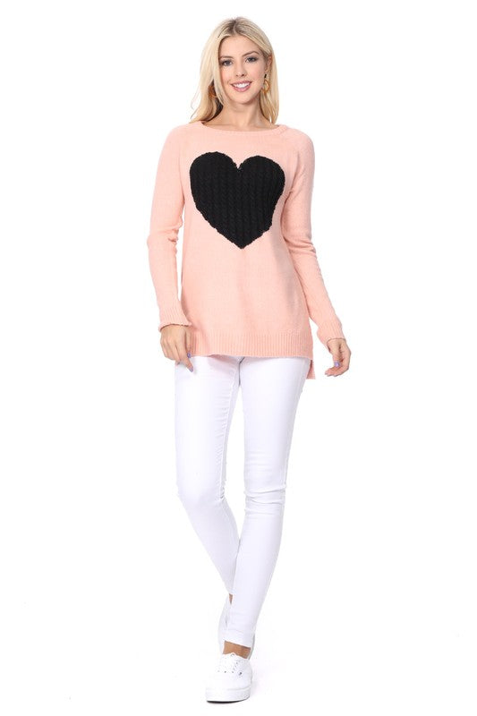 Cozy Heart Jacquard Round Neck Pullover Sweater-Mak-[option4]-[option5]-[option6]-[option7]-[option8]-Shop-Boutique-Clothing-for-Women-Online