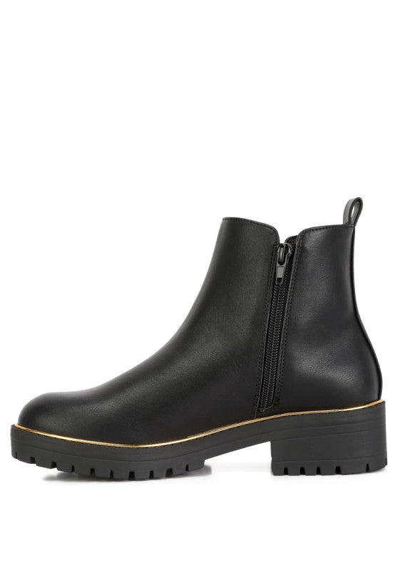 Thorin Metallic Frame Block Heel Boots-Rag Company-[option4]-[option5]-[option6]-[option7]-[option8]-Shop-Boutique-Clothing-for-Women-Online