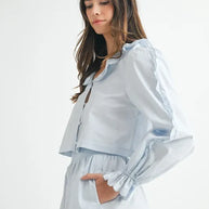 MABLE Long Sleeve Scallop Blouse and Shorts Set-Two Piece Shorts Sets-Trendsi-[option4]-[option5]-[option6]-[option7]-[option8]-Shop-Boutique-Clothing-for-Women-Online