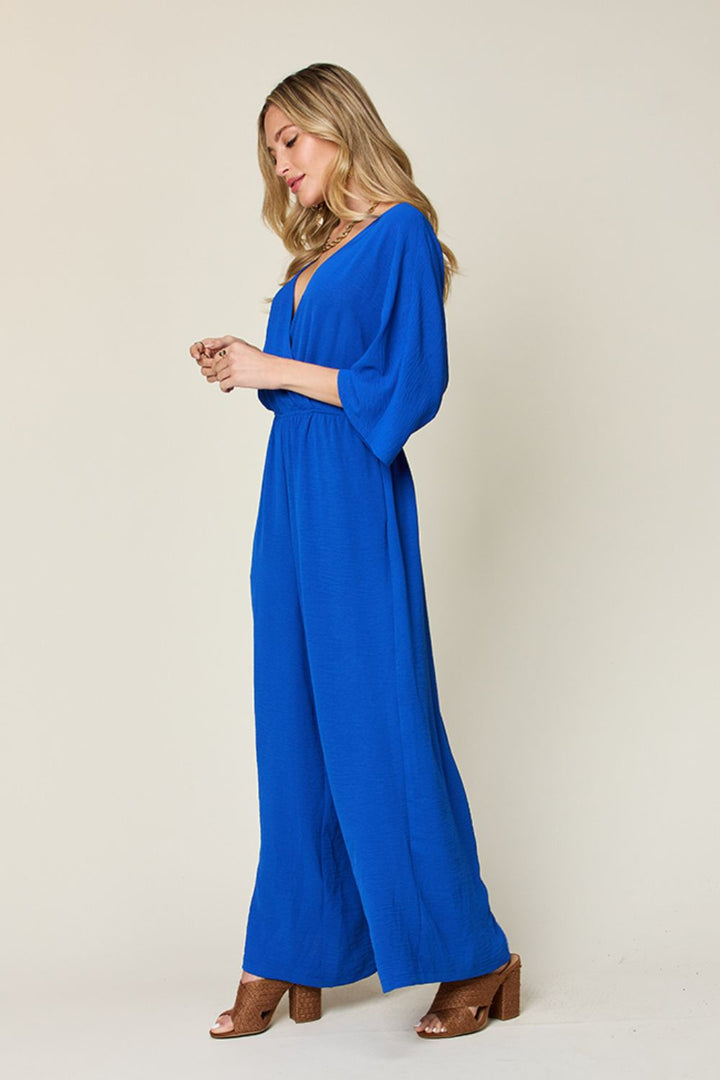 Double Take Half Sleeve Wide Leg Jumpsuit-Trendsi-[option4]-[option5]-[option6]-[option7]-[option8]-Shop-Boutique-Clothing-for-Women-Online