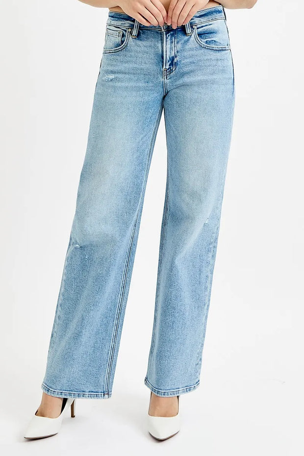 RISEN Full Size Low Rise Ankle Boyfriend Distressed Jeans-Jeans-Trendsi-[option4]-[option5]-[option6]-[option7]-[option8]-Shop-Boutique-Clothing-for-Women-Online