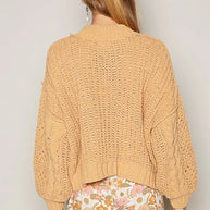 POL Mock Neck Cable Knit Sweater-Sweaters-Trendsi-[option4]-[option5]-[option6]-[option7]-[option8]-Shop-Boutique-Clothing-for-Women-Online