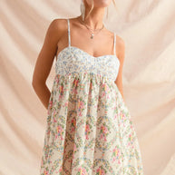 SO ME Mixed Floral Print Sleeveless Mini Dress-Dresses-Trendsi-CREAM COMBO-S-[option4]-[option5]-[option6]-[option7]-[option8]-Shop-Boutique-Clothing-for-Women-Online