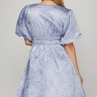 She + Sky Crinkle Woven V-Neck Balloon Sleeve Mini Dress-Dresses-Trendsi-[option4]-[option5]-[option6]-[option7]-[option8]-Shop-Boutique-Clothing-for-Women-Online