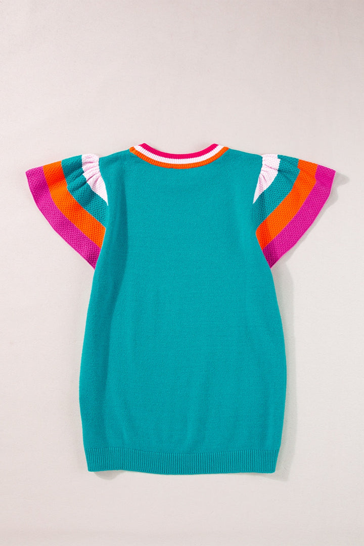 Color Block Round Neck Knit Top-Trendsi-[option4]-[option5]-[option6]-[option7]-[option8]-Shop-Boutique-Clothing-for-Women-Online