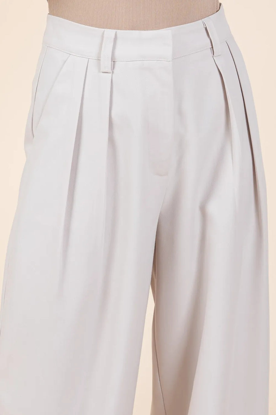 Mittoshop Pintuck Detail High Rise Pants-pants-Trendsi-[option4]-[option5]-[option6]-[option7]-[option8]-Shop-Boutique-Clothing-for-Women-Online