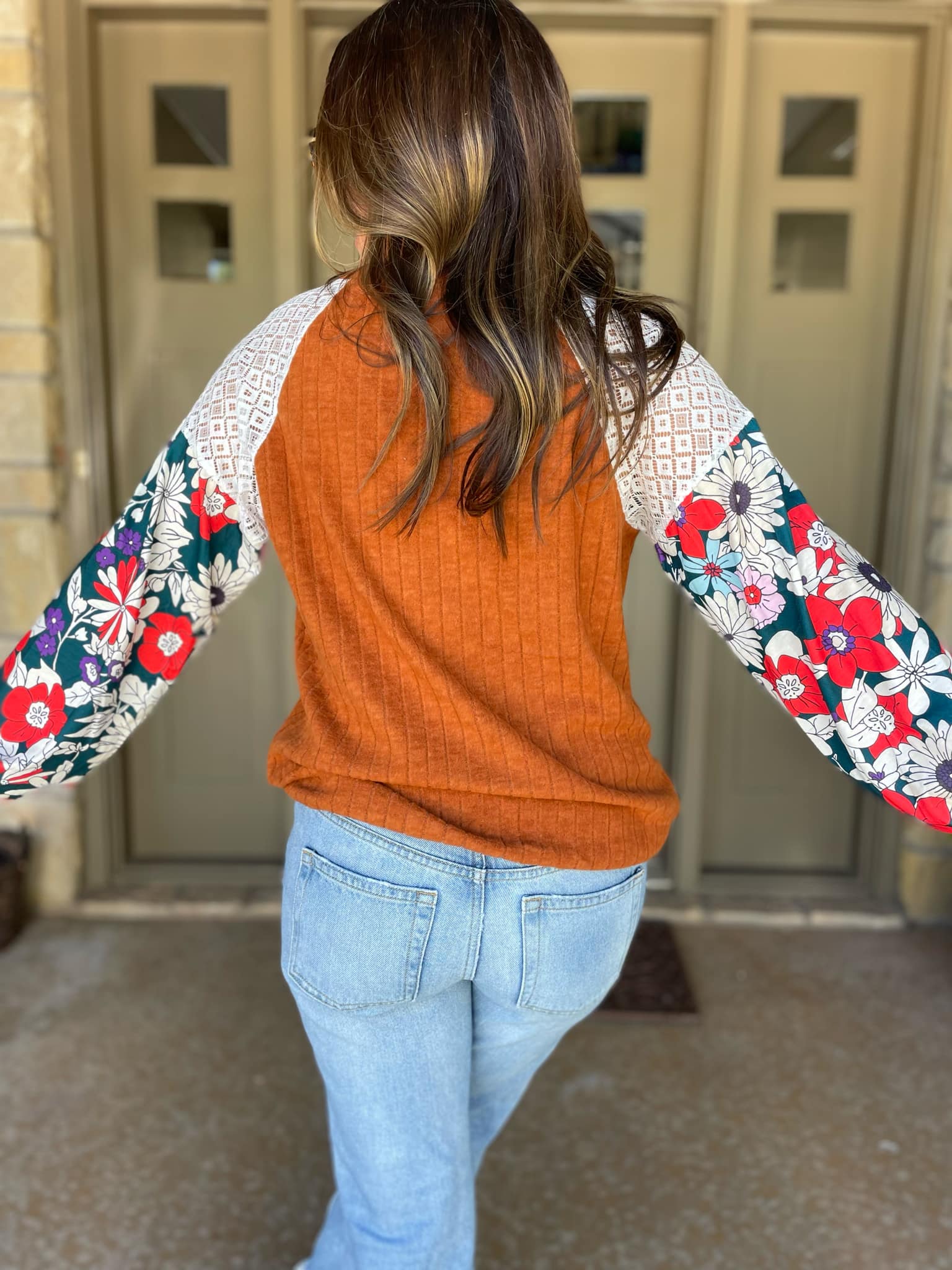 Aston Patchwork Blouse in Four Colors-Womens-Ave Shops-[option4]-[option5]-[option6]-[option7]-[option8]-Shop-Boutique-Clothing-for-Women-Online