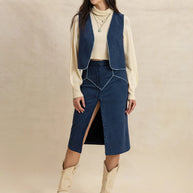 Open Front Vest and Buttoned Skirt Set-sets-Trendsi-[option4]-[option5]-[option6]-[option7]-[option8]-Shop-Boutique-Clothing-for-Women-Online