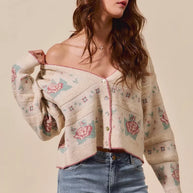 SO ME Floral Pattern Long Sleeve Button Sweater Cardigan-Cardigans-Trendsi-[option4]-[option5]-[option6]-[option7]-[option8]-Shop-Boutique-Clothing-for-Women-Online