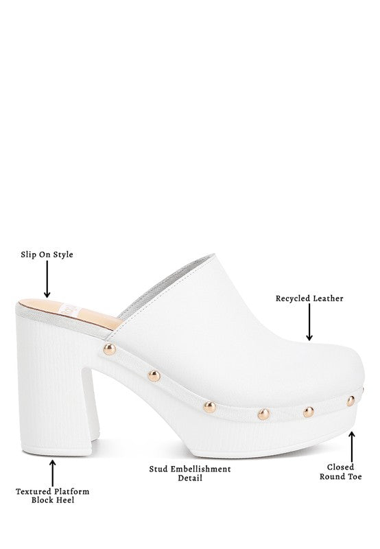 Benji Recycled Leather Clogs-Rag Company-[option4]-[option5]-[option6]-[option7]-[option8]-Shop-Boutique-Clothing-for-Women-Online