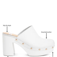 Benji Recycled Leather Clogs-Rag Company-[option4]-[option5]-[option6]-[option7]-[option8]-Shop-Boutique-Clothing-for-Women-Online