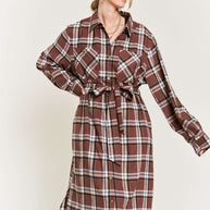 PLAID PRINT COLLAR LONG SHIRT DRESS PLUS SIZE-Jade By Jane-[option4]-[option5]-[option6]-[option7]-[option8]-Shop-Boutique-Clothing-for-Women-Online