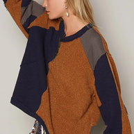 POL Color Block Half Zip Dropped Shoulder Sweatshirt-Sweatshirts-Trendsi-[option4]-[option5]-[option6]-[option7]-[option8]-Shop-Boutique-Clothing-for-Women-Online