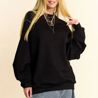 Davi & Dani Round Neck Raglan Sleeve Sweatshirt-Sweatshirts-Trendsi-[option4]-[option5]-[option6]-[option7]-[option8]-Shop-Boutique-Clothing-for-Women-Online
