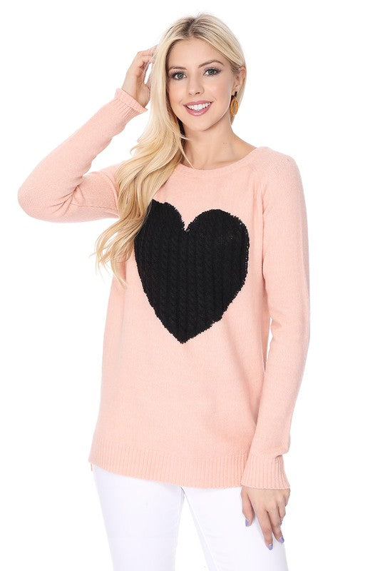 Cozy Heart Jacquard Round Neck Pullover Sweater-Mak-P.Beige/Black-S-[option4]-[option5]-[option6]-[option7]-[option8]-Shop-Boutique-Clothing-for-Women-Online