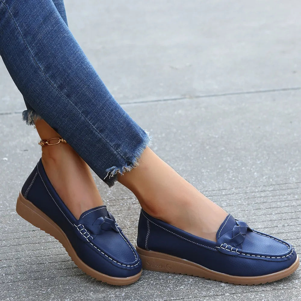 Weave Wedge Heeled Loafers-Shoes-Trendsi-[option4]-[option5]-[option6]-[option7]-[option8]-Shop-Boutique-Clothing-for-Women-Online