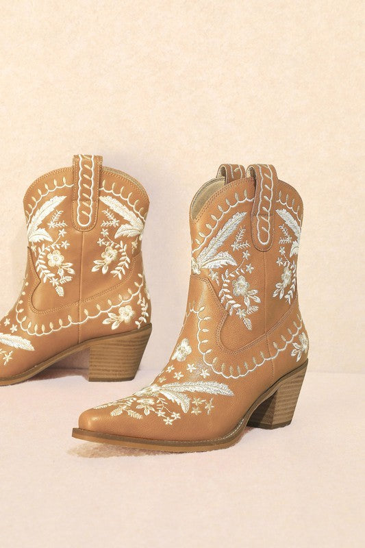 Botanical Embroidered Western Cowgirl Boots-Let's See Style-[option4]-[option5]-[option6]-[option7]-[option8]-Shop-Boutique-Clothing-for-Women-Online