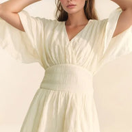 Davi & Dani Batwing Sleeve Waist Belt Romper-Jumpsuits & Rompers-Trendsi-[option4]-[option5]-[option6]-[option7]-[option8]-Shop-Boutique-Clothing-for-Women-Online