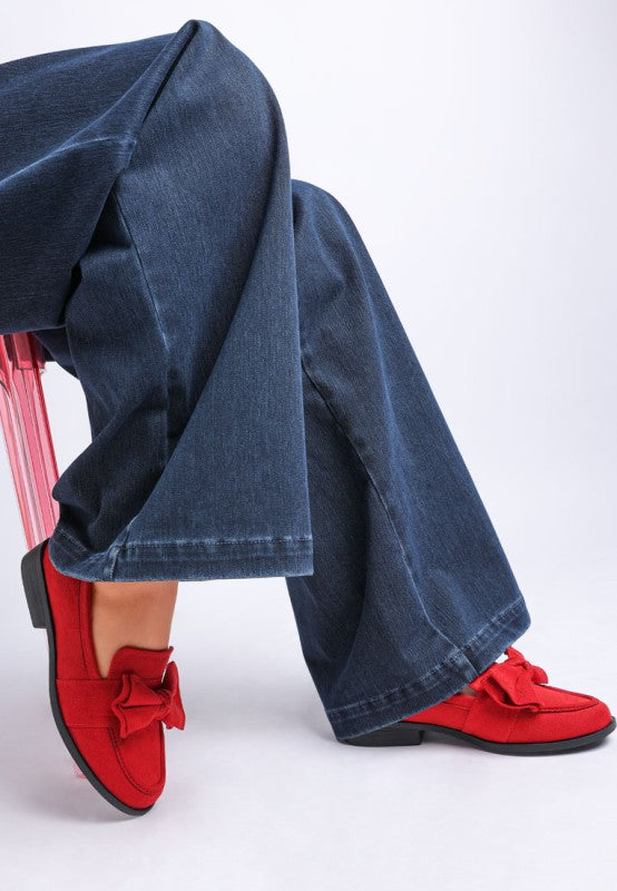 Havisham Bow Accent Heeled Loafers-Rag Company-[option4]-[option5]-[option6]-[option7]-[option8]-Shop-Boutique-Clothing-for-Women-Online
