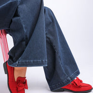 Havisham Bow Accent Heeled Loafers-Rag Company-[option4]-[option5]-[option6]-[option7]-[option8]-Shop-Boutique-Clothing-for-Women-Online