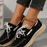 Lace Up Round Toe Sneakers-Sneakers-Trendsi-[option4]-[option5]-[option6]-[option7]-[option8]-Shop-Boutique-Clothing-for-Women-Online