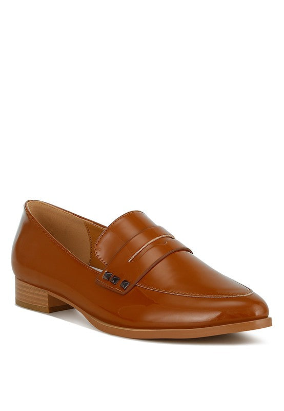 Noshiya Patent Pleather Penny Loafers-Rag Company-[option4]-[option5]-[option6]-[option7]-[option8]-Shop-Boutique-Clothing-for-Women-Online