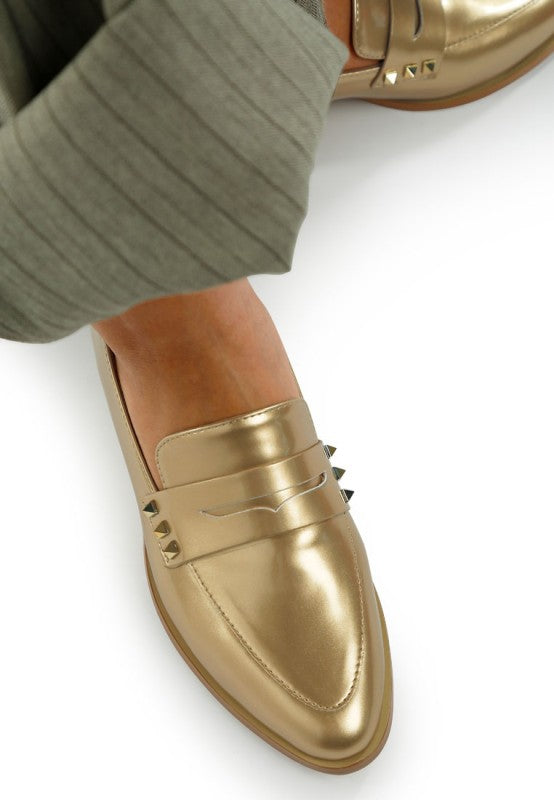 Noshiya Patent Pleather Penny Loafers-Rag Company-[option4]-[option5]-[option6]-[option7]-[option8]-Shop-Boutique-Clothing-for-Women-Online