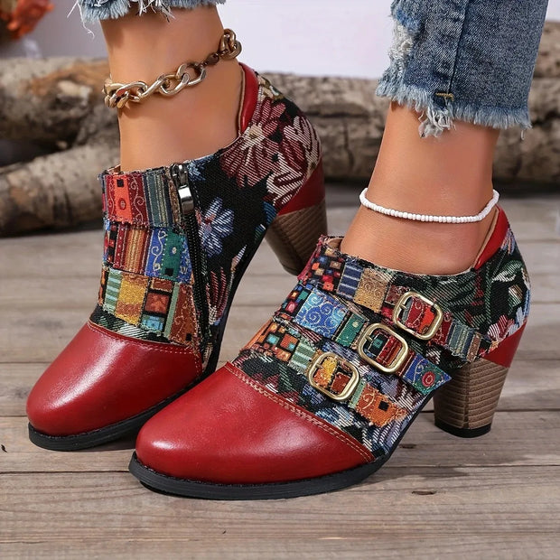 Vintage Bohemian Patchwork Ankle Boots-Trendsi-[option4]-[option5]-[option6]-[option7]-[option8]-Shop-Boutique-Clothing-for-Women-Online