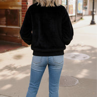 Black Cat Zip Up Faux Fur Coat-First Love-[option4]-[option5]-[option6]-[option7]-[option8]-Shop-Boutique-Clothing-for-Women-Online