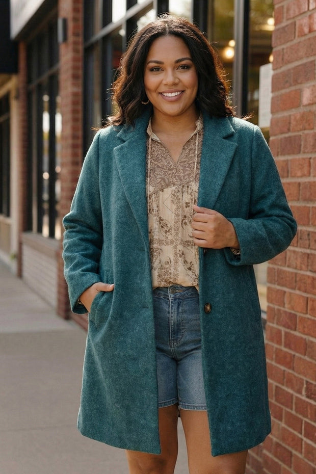 Frosted Teal Dream Coat-First Love-[option4]-[option5]-[option6]-[option7]-[option8]-Shop-Boutique-Clothing-for-Women-Online