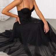 Sweetheart Neck Tulle Midi Dress-Dresses-Trendsi-[option4]-[option5]-[option6]-[option7]-[option8]-Shop-Boutique-Clothing-for-Women-Online