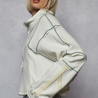 POL Contrast Stitching Zip Front Sweatshirt-Sweatshirts-Trendsi-[option4]-[option5]-[option6]-[option7]-[option8]-Shop-Boutique-Clothing-for-Women-Online