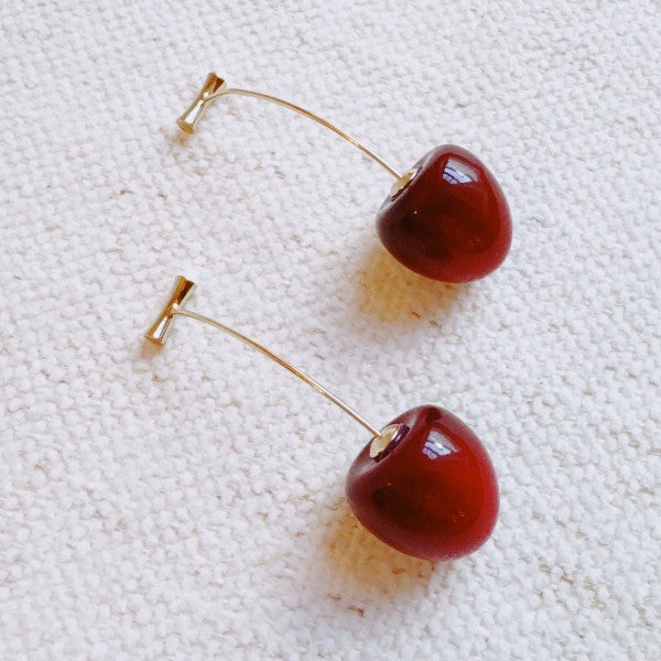 Sweet Cherry Drop Earrings-Ellison and Young-[option4]-[option5]-[option6]-[option7]-[option8]-Shop-Boutique-Clothing-for-Women-Online