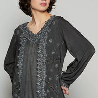 POL Floral Embroidery Woven Top with Lace Trim-Blouses-Trendsi-[option4]-[option5]-[option6]-[option7]-[option8]-Shop-Boutique-Clothing-for-Women-Online