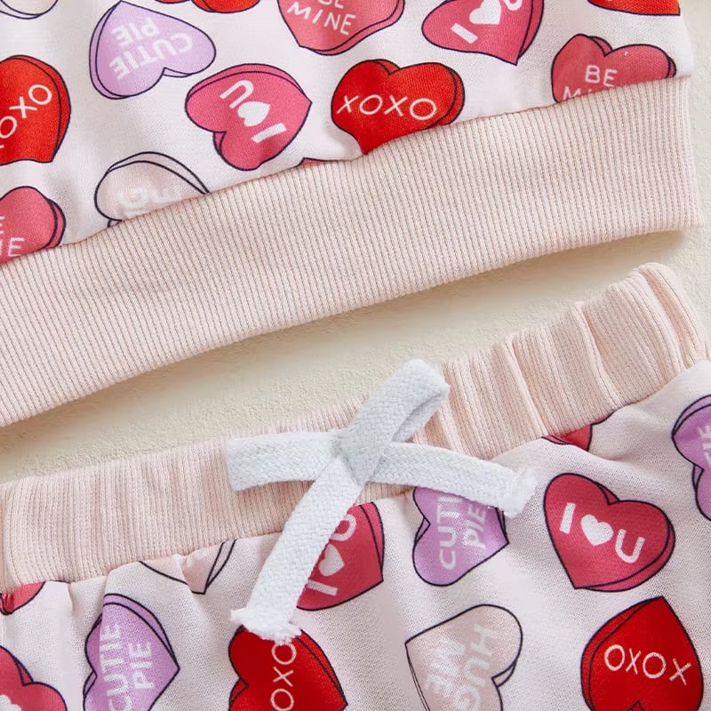 PREORDER: Valentine Girls Sweatshirt and Pant Set