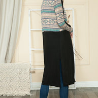 Mixed Media Maxi Cardigan-Orange Farm Clothing-[option4]-[option5]-[option6]-[option7]-[option8]-Shop-Boutique-Clothing-for-Women-Online