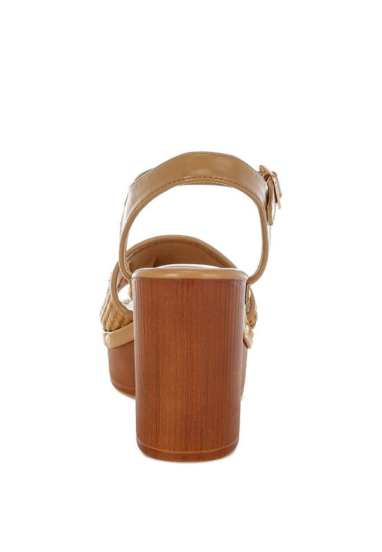 Mazaro Raffia Chunky Sandals-Rag Company-[option4]-[option5]-[option6]-[option7]-[option8]-Shop-Boutique-Clothing-for-Women-Online