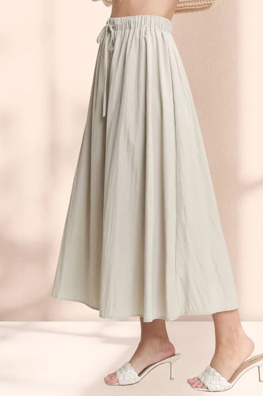 ADORA Drawstring Waist Crinkle Maxi Skirt-Skirts-Trendsi-[option4]-[option5]-[option6]-[option7]-[option8]-Shop-Boutique-Clothing-for-Women-Online