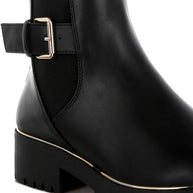 Antorin Chunky Buckle Detail Ankle Boots-Rag Company-[option4]-[option5]-[option6]-[option7]-[option8]-Shop-Boutique-Clothing-for-Women-Online